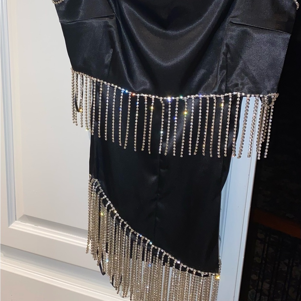 Altar'd State Black Dress with Silver Accents